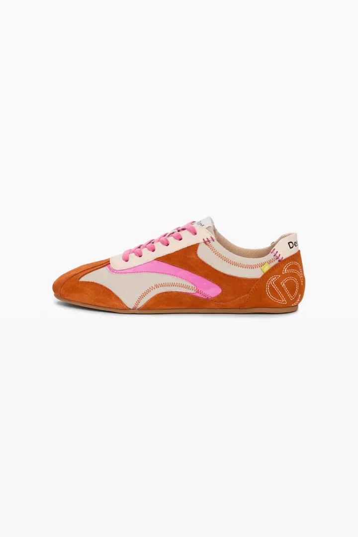 Desigual, Zapatilla bicolor, Mujer, Naranja, 36