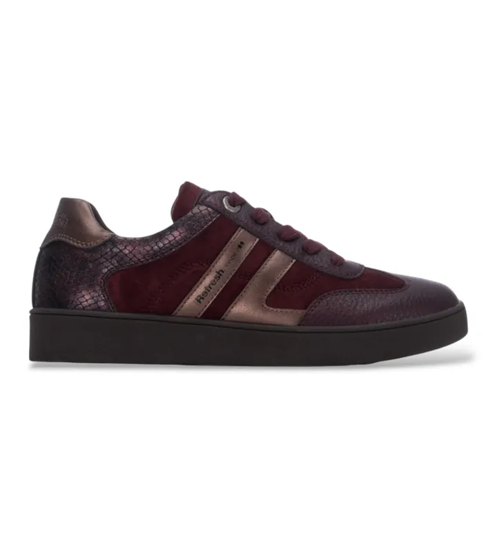 Refresh para mujer. 17608501-BURDEOS Zapatillas 176085 granate (36), Plano, Cordones, Casual