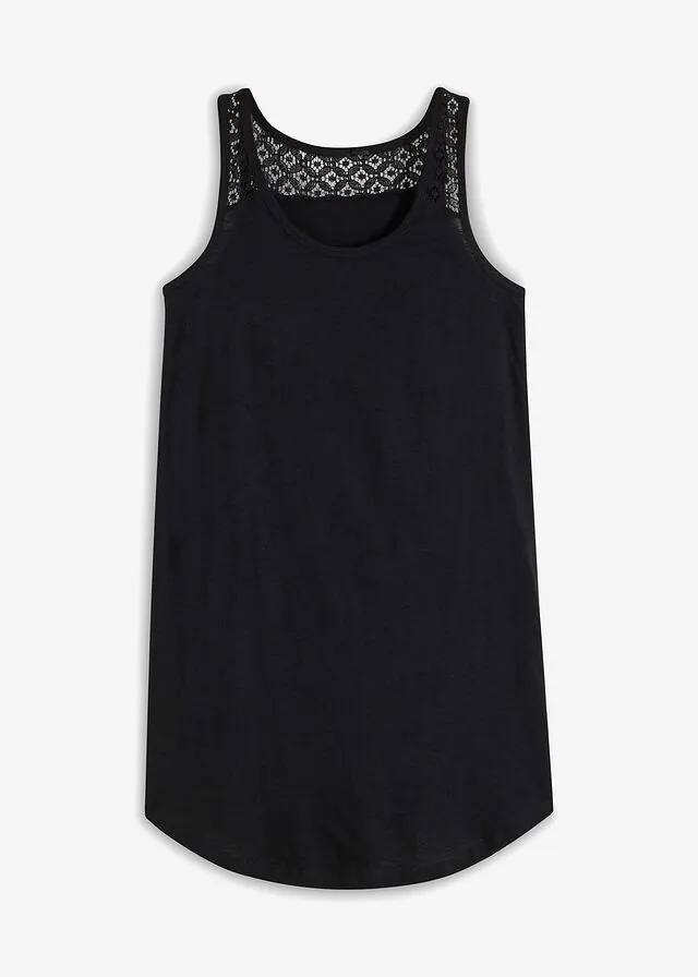 Vestido de algodón con encaje