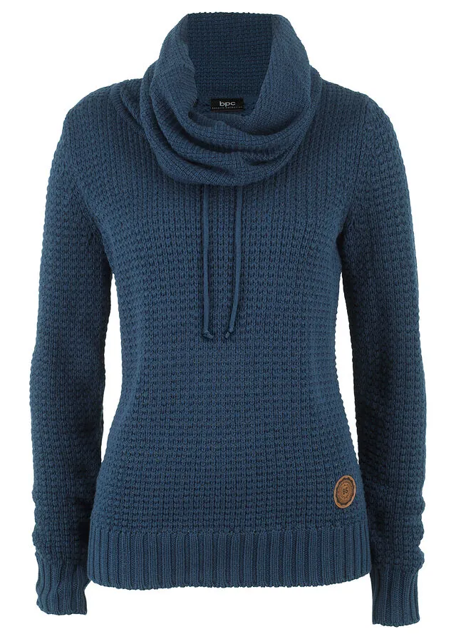 Jersey de cuello alto con cordones