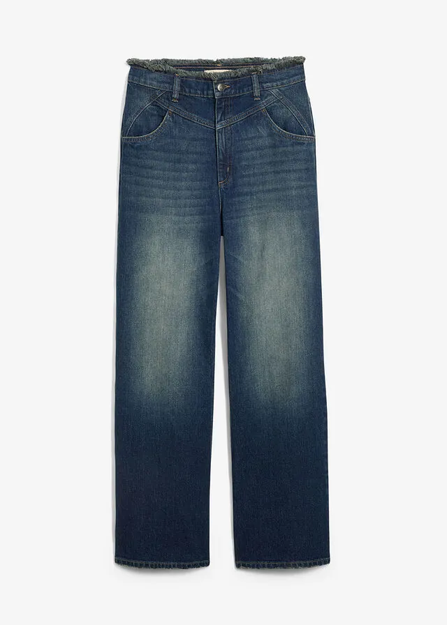 Vaqueros straight, high waist