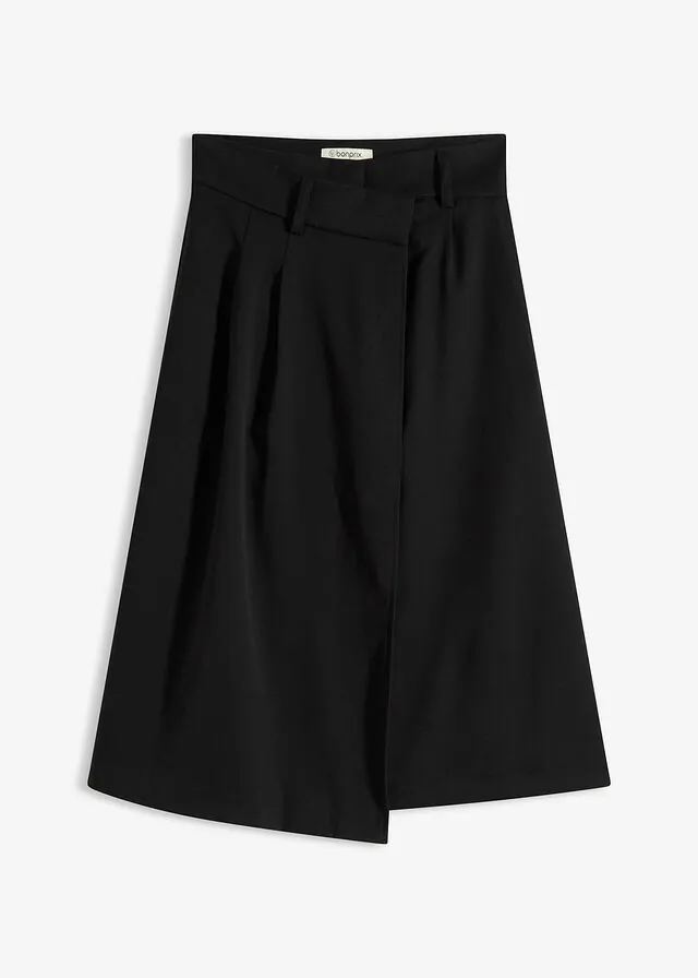 Falda midi de mezcla de viscosa