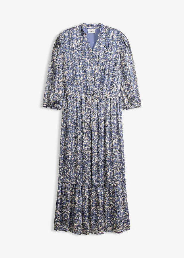 Vestido camisero de gasa
