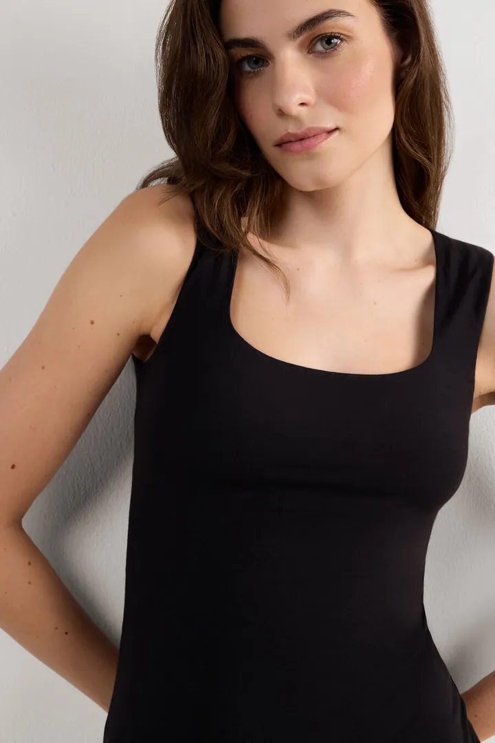 Intimissimi Camiseta de Tirantes Anchos en Fresh Bamboo Mujer Blanco Tamaño L