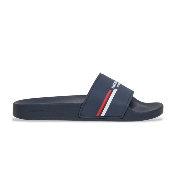 Hackett London para hombre. HMS21287 Chanclas Logo Deportivo Marino (40), Plano, Ninguno, Casual, Beachwear