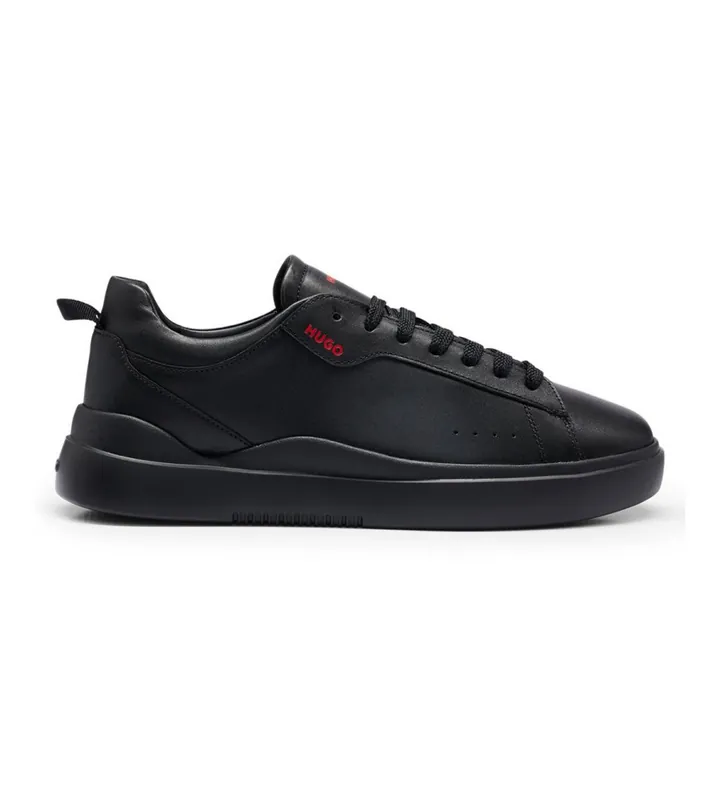 HUGO para hombre. 50499261 Zapatillas de Piel Blake negro (40), Plano, Cordones, Casual