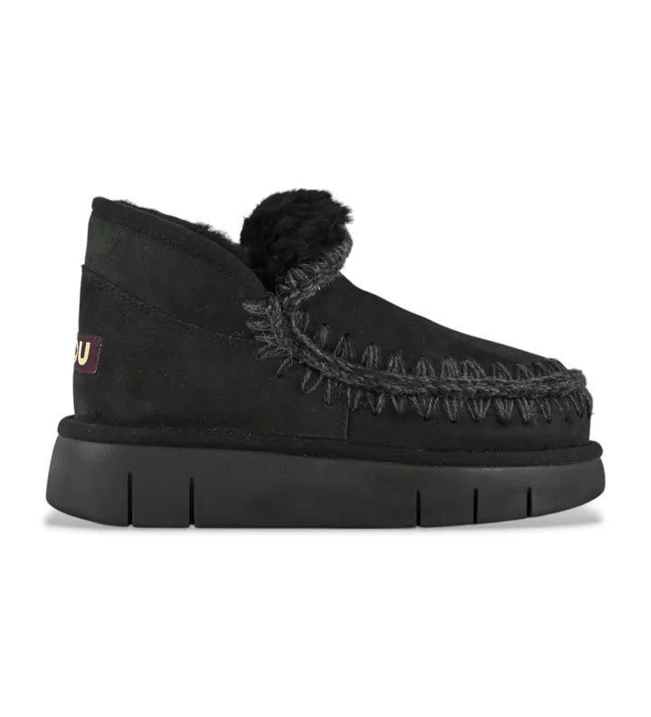 Mou para mujer. MU.FW531009A Zapatillas de piel Eskimo Bounce negro (37), 3 a 5cm, Ninguno, Casual
