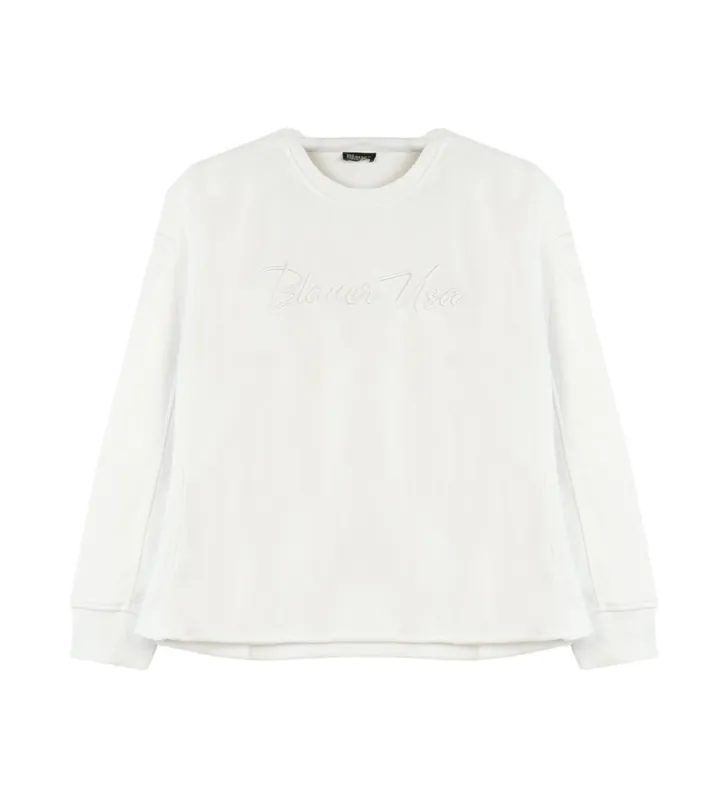 Blauer para mujer. 25SBLDF03201 Sudadera Carlotta blanco (L), Casual, Algodón