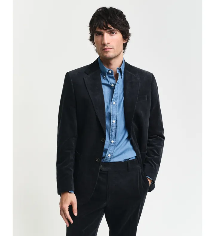 Gant para hombre. 7706315 Americana Slim Fit Corduroy verde (48), Casual, Algodón, Clásico