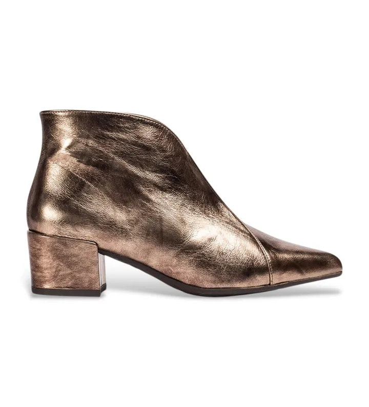 Wonders para mujer. E-7202 Botines de piel Rubin dorado (36), 1 a 3cm, Cremallera, Casual