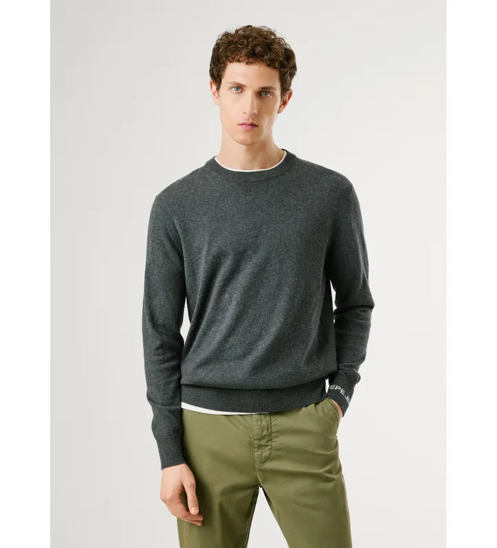 Pepe Jeans para hombre. PM7000013 Jersey Andre gris (L), Casual, Algodón