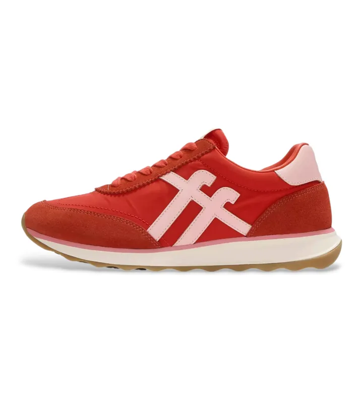 Fitflop para mujer. A5P-E03 Zapatillas de pirl Retro-Q rojo (36), Piel, Plano, Cordones, Casual