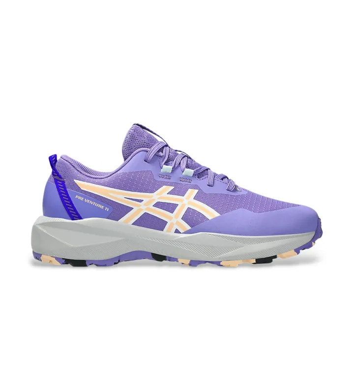 Asics para mujer/niña. 1014A378 Zapatillas Pre Venture 11 lila (35.5), Plano, Cordones, Casual, Deportivo, Outdoor, Running, moda infantil