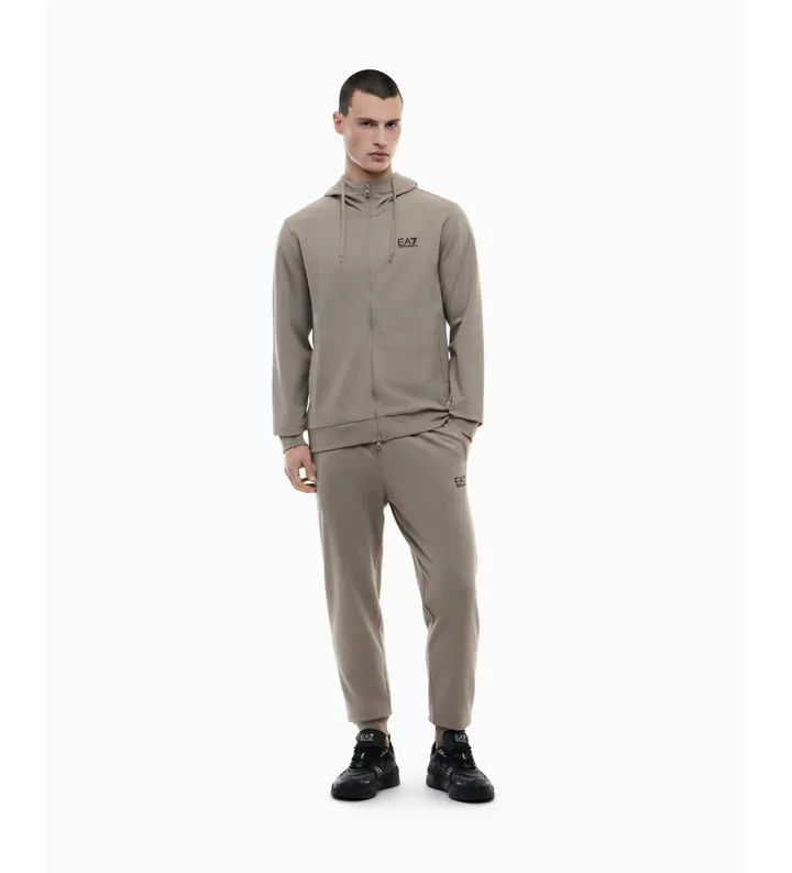 EA7 para hombre. 8NPV63_PJVRZ Conjunto Core Identity Regular taupe (3XL), Casual, Deportivo, Algodón, Manga larga