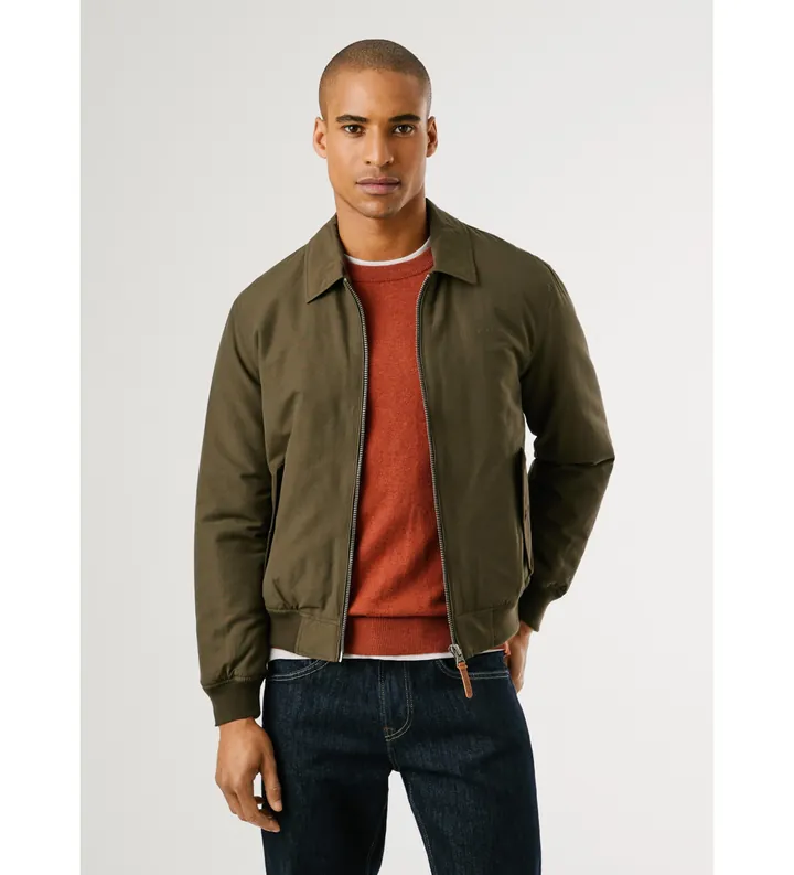 Pepe Jeans para hombre. PM4027169 Chaqueta Jasper verde (M), Casual, Algodón