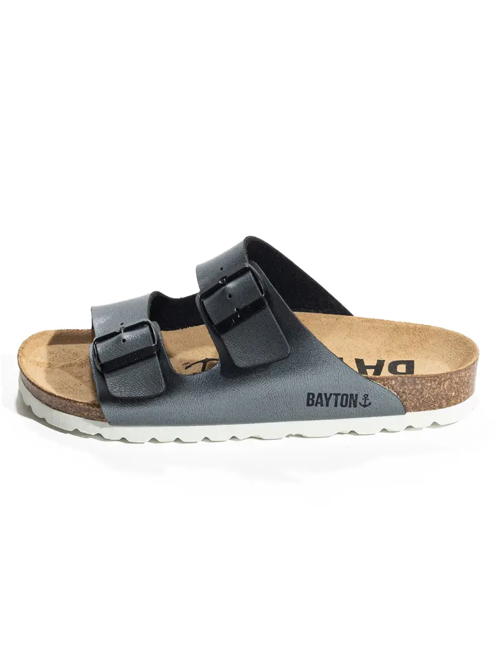 Bayton Zapatillas de casa 'Atlas'  gris plateado / negro