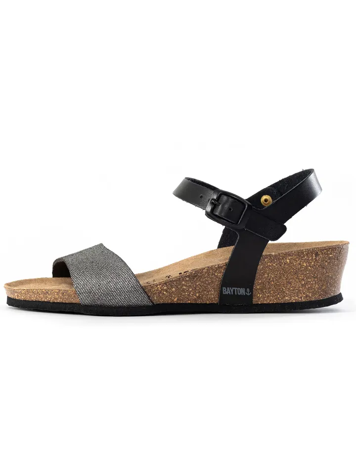 Bayton Sandalias con hebilla 'Wodonga' gris / negro