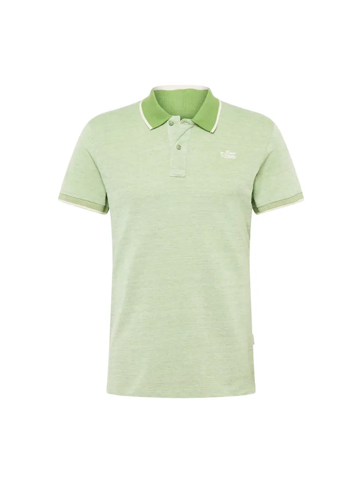 BLEND Camiseta verde / blanco