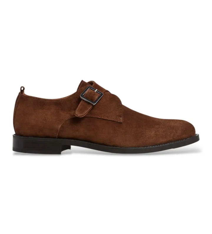 Hackett London para hombre. HMS200141 Zapatos de ante Hampton marrón claro (40), Plano, Serraje, Hebilla, Casual, Clásico