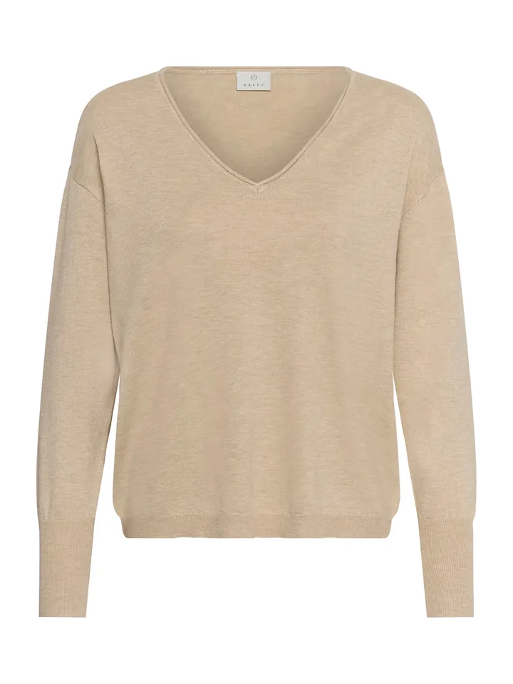 Kaffe Jersey 'KAlizza Mai' beige moteado