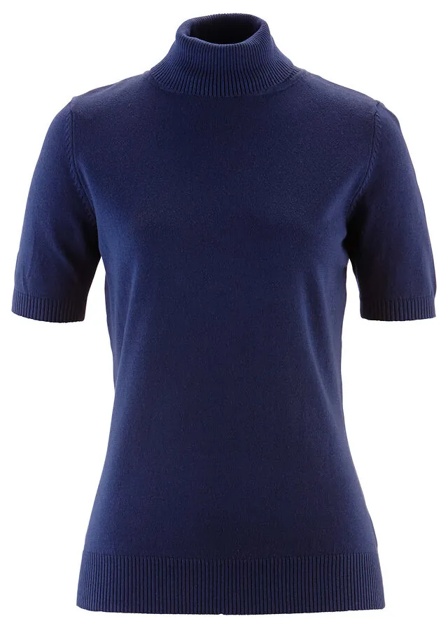 Jersey de cuello alto y manga corta