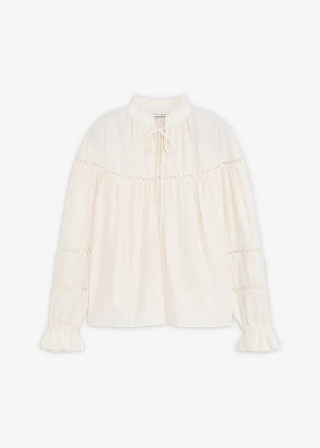 Blusa de mezcla de viscosa fina