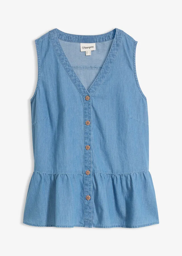 Blusa vaquera de algodón orgánico