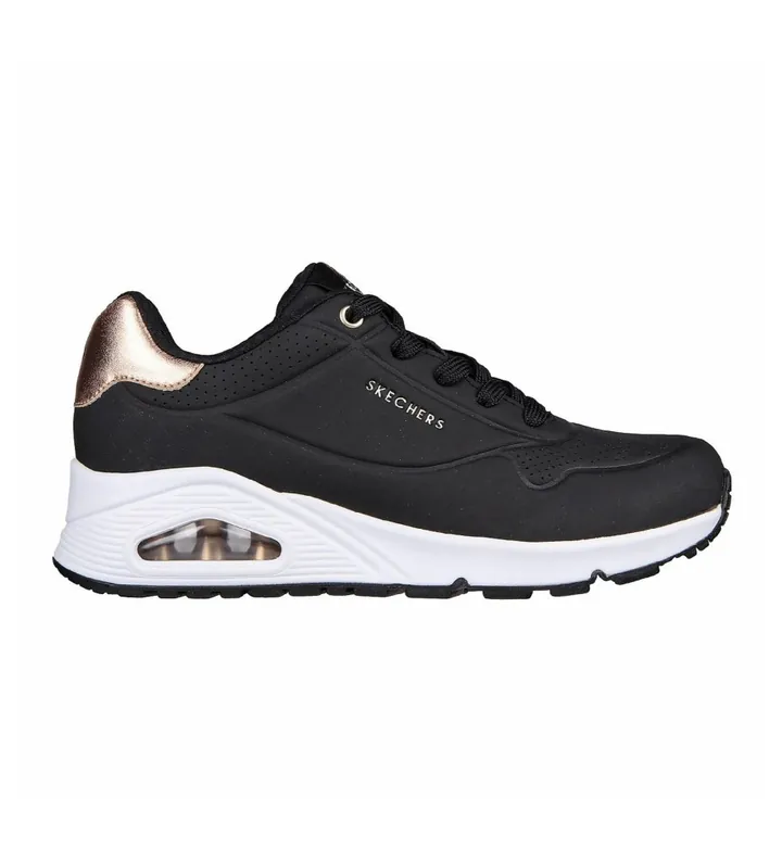 Skechers para mujer. 177094 Zapatillas UNO - Golden Air negro, blanco (36), Tela, 3 a 5cm, Cordones, Casual