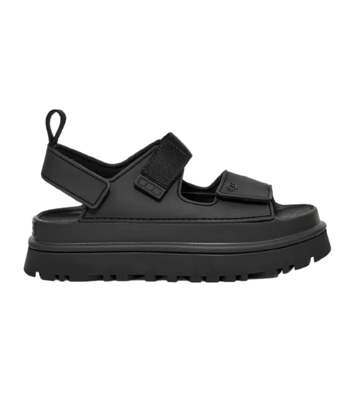 UGG para mujer. 1152685 Sandalias Golden Glow negro (36), Plano, 3 a 5cm, Velcro, Casual