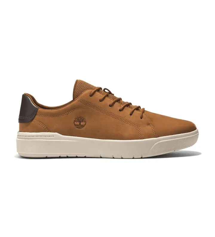 Timberland para hombre. TB0A5S9CF131 Zapatillas de piel de caña baja con cordones Seneca Bay marrón (41.5), Plano, Casual, Sostenible