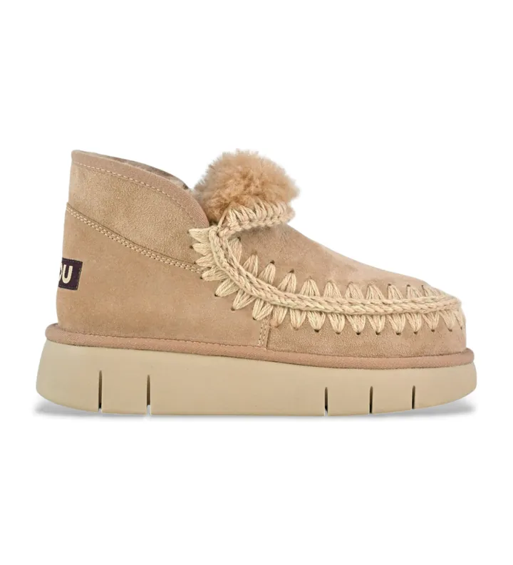 Mou para mujer. MU.FW531009A Zapatillas de piel Eskimo Bounce beige (39), 3 a 5cm, Ninguno, Casual