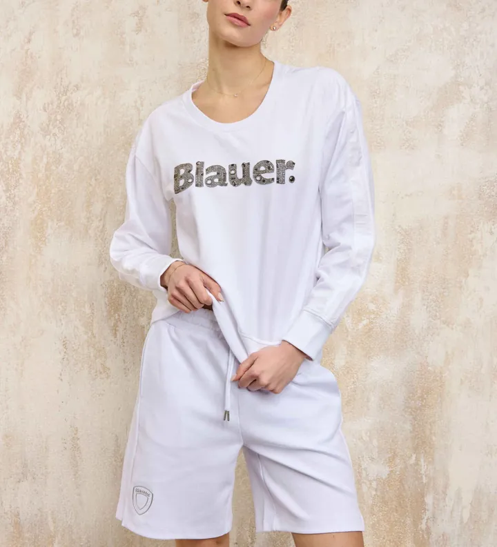 Blauer para mujer. 25SBLDF03257 Sudadera Gótica Champey blanco (L), Casual, Algodón