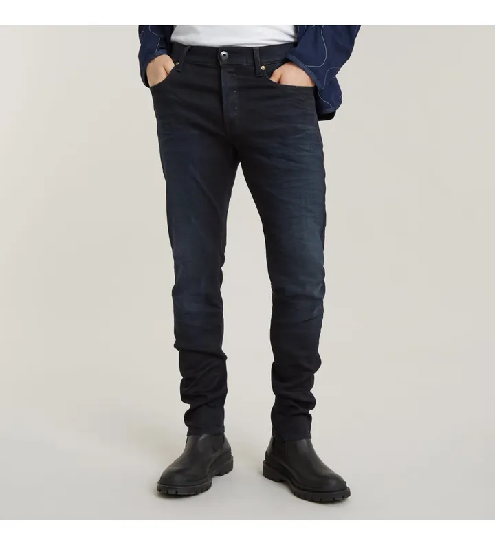 G-Star para hombre. 51001-5245-89 Jeans 3301 Slim marino (33/36), Casual, Algodón, Denim