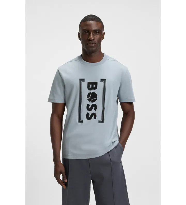 BOSS para hombre. 50543905 Camiseta Iconic TL gris (S), Casual, Algodón, Manga corta