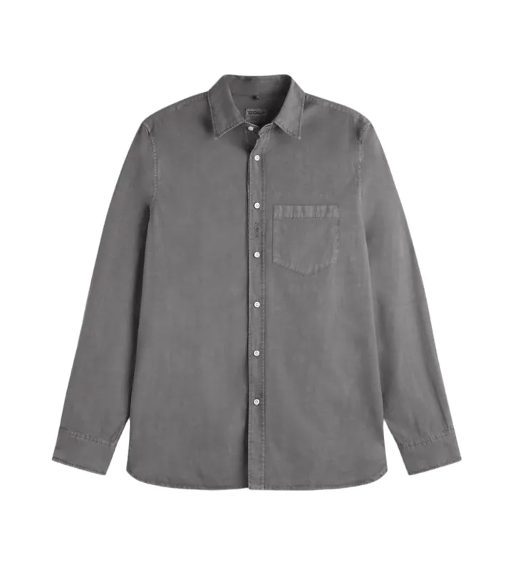 ECOALF para hombre. MCMGASRERNES0157S24-303 Camisa Ernesto gris (M), Casual, Manga larga, Algodón Orgánico, Sostenible