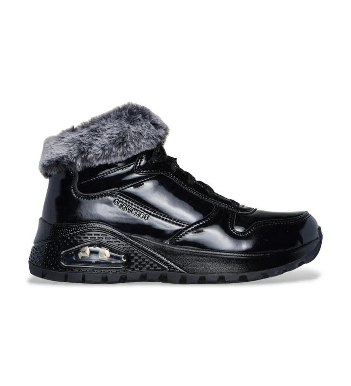 Skechers para mujer. 168126 Botines Uno Rugged Fiesty Winter negro (36), Plano, Cordones, Casual