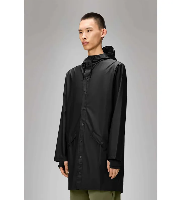 Rains unisex. 12020 Chaqueta Long negro (XS), Casual, Impermeable, Poliéster