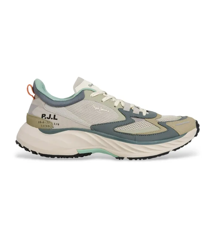 Pepe Jeans para hombre. PMS600020 Zapatillas Cromer Street multicolor (41), Tela, Plano, Cordones, Casual