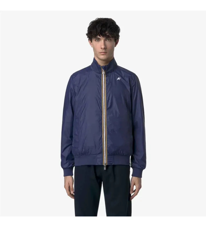 K-way para hombre. K6123PW Chaqueta Arsene Plus.2 Double azul (L), Casual, Poliéster