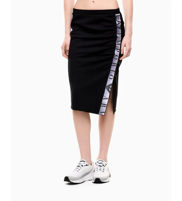 EA7 para mujer. 7W001156_AF12501 Falda Natural Ventus negro (L), Casual, Poliéster Reciclado