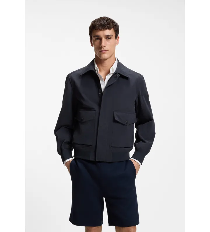BOSS para hombre. 50562351 Chaqueta Bomber Ocruise marino (46), Casual, Poliamida