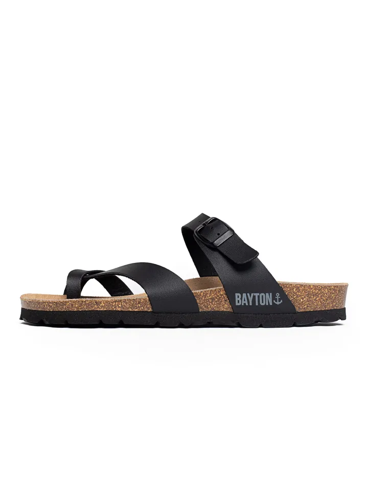 Bayton Zapatos abiertos 'Diane'  gris / negro