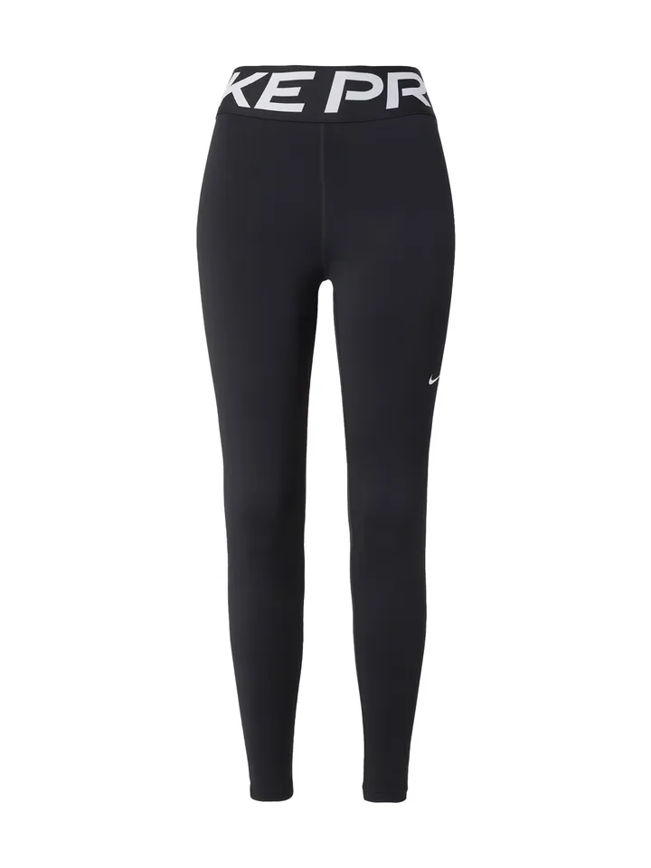 NIKE Pantalón deportivo  negro / blanco