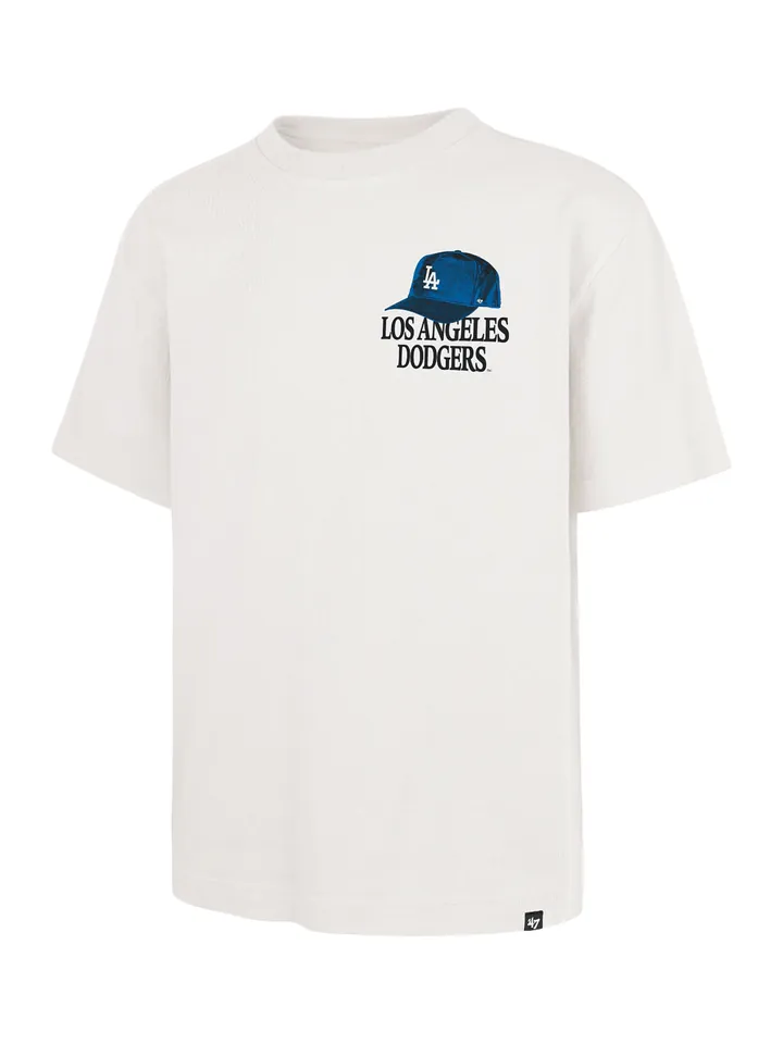 47 Brand Camiseta 'MLB Los Angeles Dodgers' ecru / azul / negro / blanco