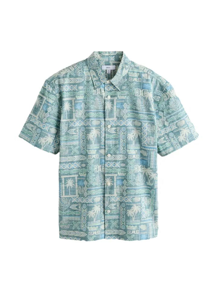 Next Camisa  crema / azul cian / azul claro / verde claro