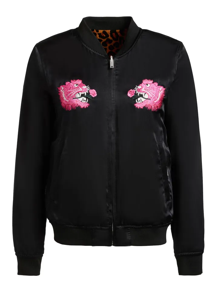 khujo Chaqueta de entretiempo 'Ruby' rosa / negro / blanco