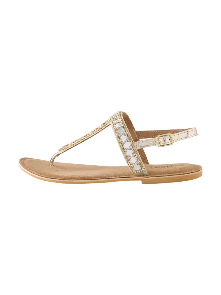 Next Sandalias de dedo 'Forever Comfort' beige / crema / champán / oro