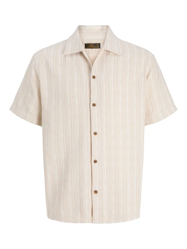 JACK & JONES Camisa 'JPRBLUtiago' ecru / greige