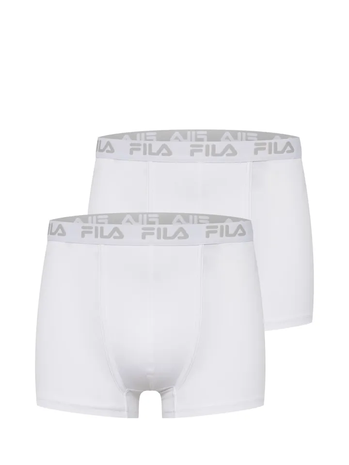 FILA Calzoncillo boxer gris / blanco