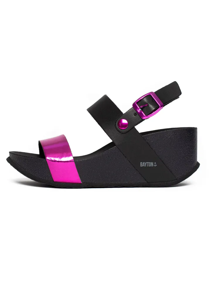 Bayton Sandalias 'Selene' fucsia / negro
